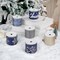 Navy Blue and Gold Christmas Tree Ribbon - 2.5 Inch Wired Ribbon, 6 Rolls for Wreaths, Bows, Decorations